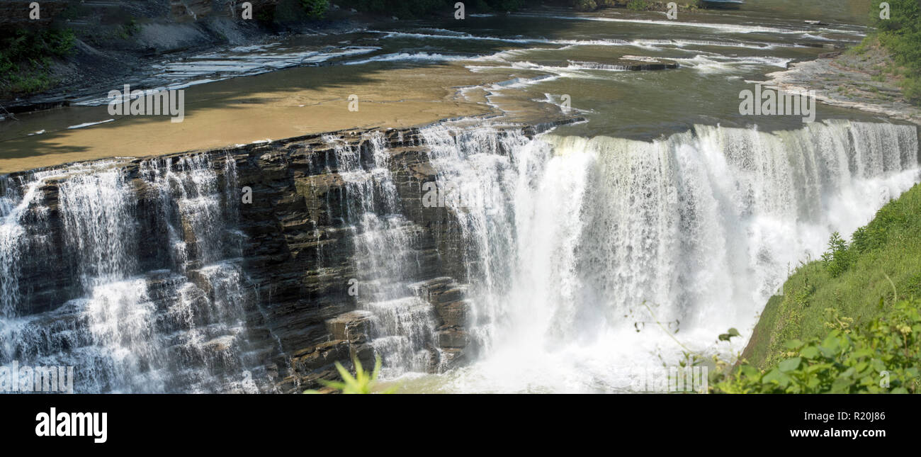 Wasser fällt in Letchworth State Park in New York Stockfoto