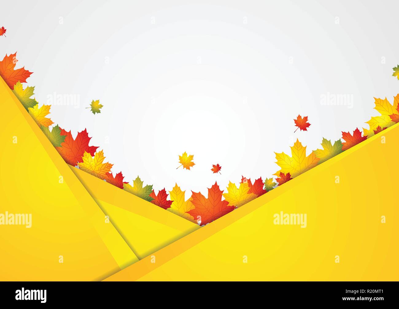 Abstract corporate vector Hintergrund mit Herbst Ahorn Blätter Stock Vektor