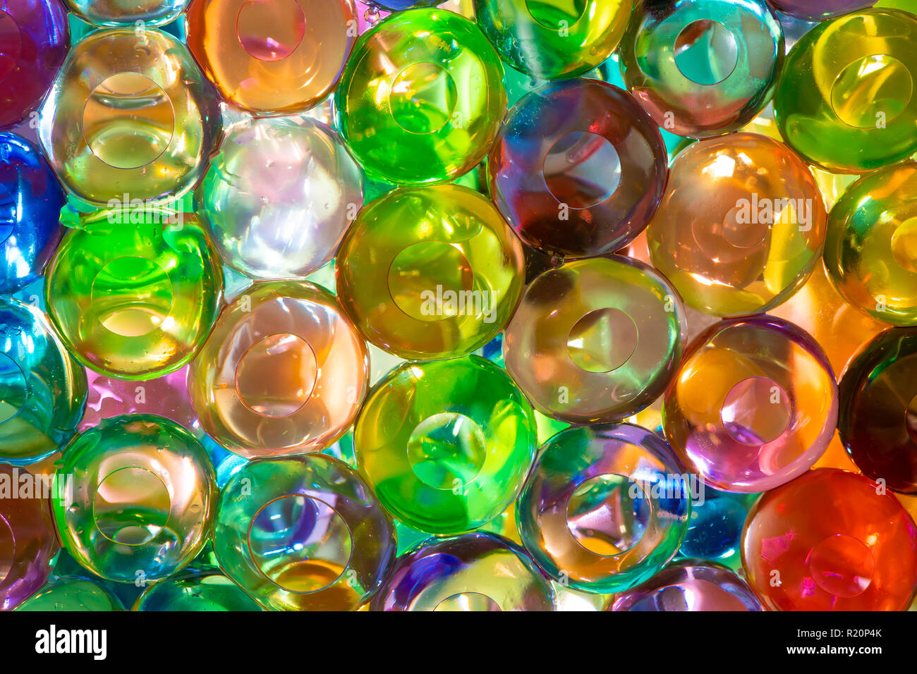 Die bunten Perlen Wasser oder Wasser Kristall Gel für Hintergrund Stockfoto