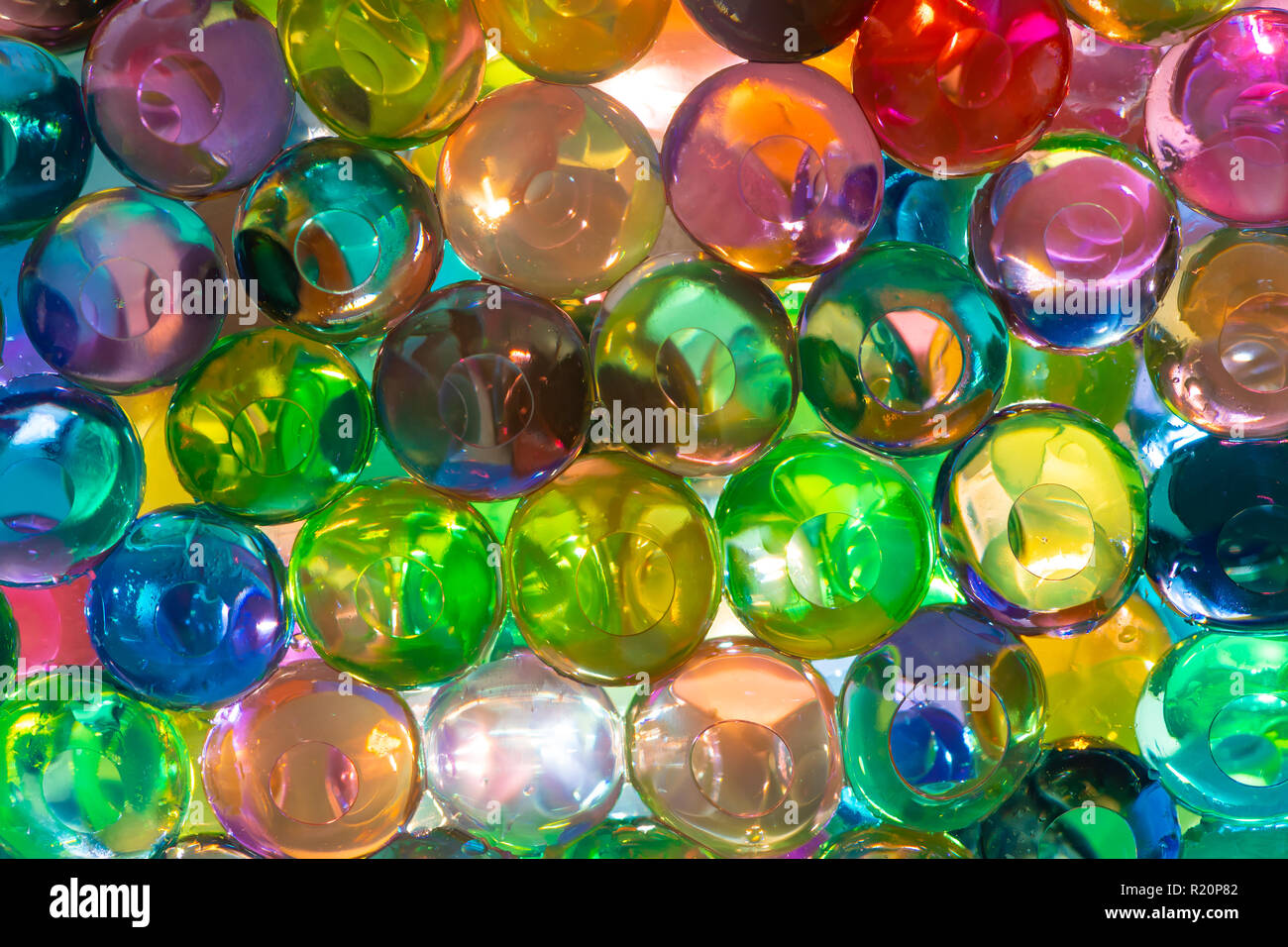 Die bunten Perlen Wasser oder Wasser Kristall Gel für Hintergrund Stockfoto