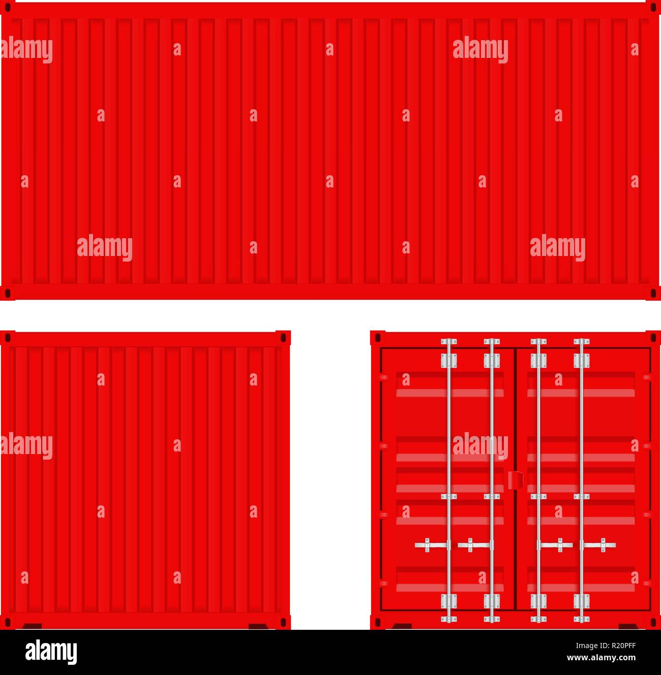 Red Shipping Container Stock Vektor