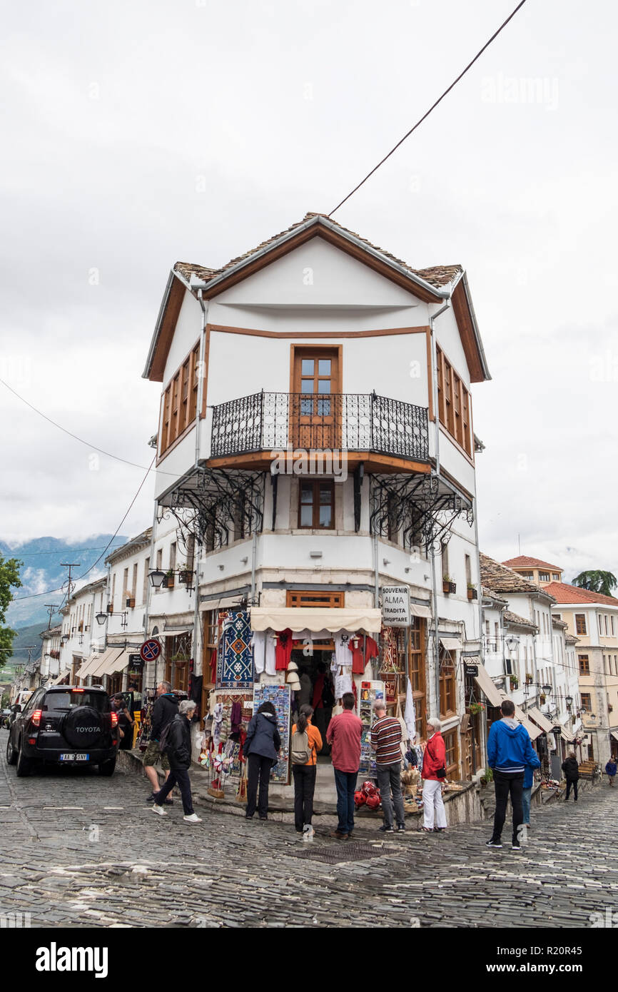 Albanien, Gjirokaster, Altstadt Stockfoto