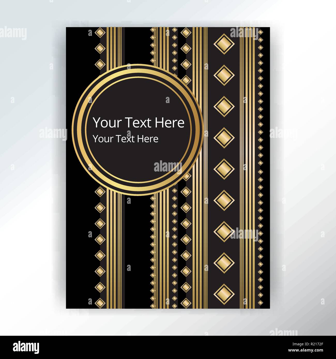 Art Deco Und Jugendstil Vertikale Vorlage Mit Runder Form Probe Fur Text In Reichen Slowenischen Motiv Elegantes Design Fur Print Und Web Stock Vektorgrafik Alamy