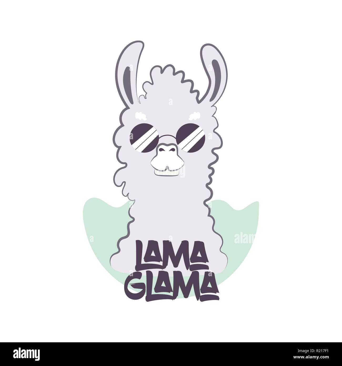 Autarke Lama glama für Ihr Design. Stock Vektor