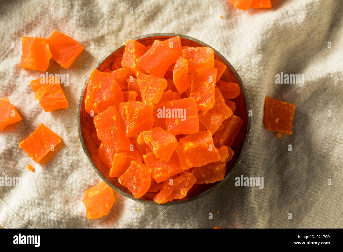 Organische Gesunde getrocknete Papaya Obst bereit zu Essen Stockfoto