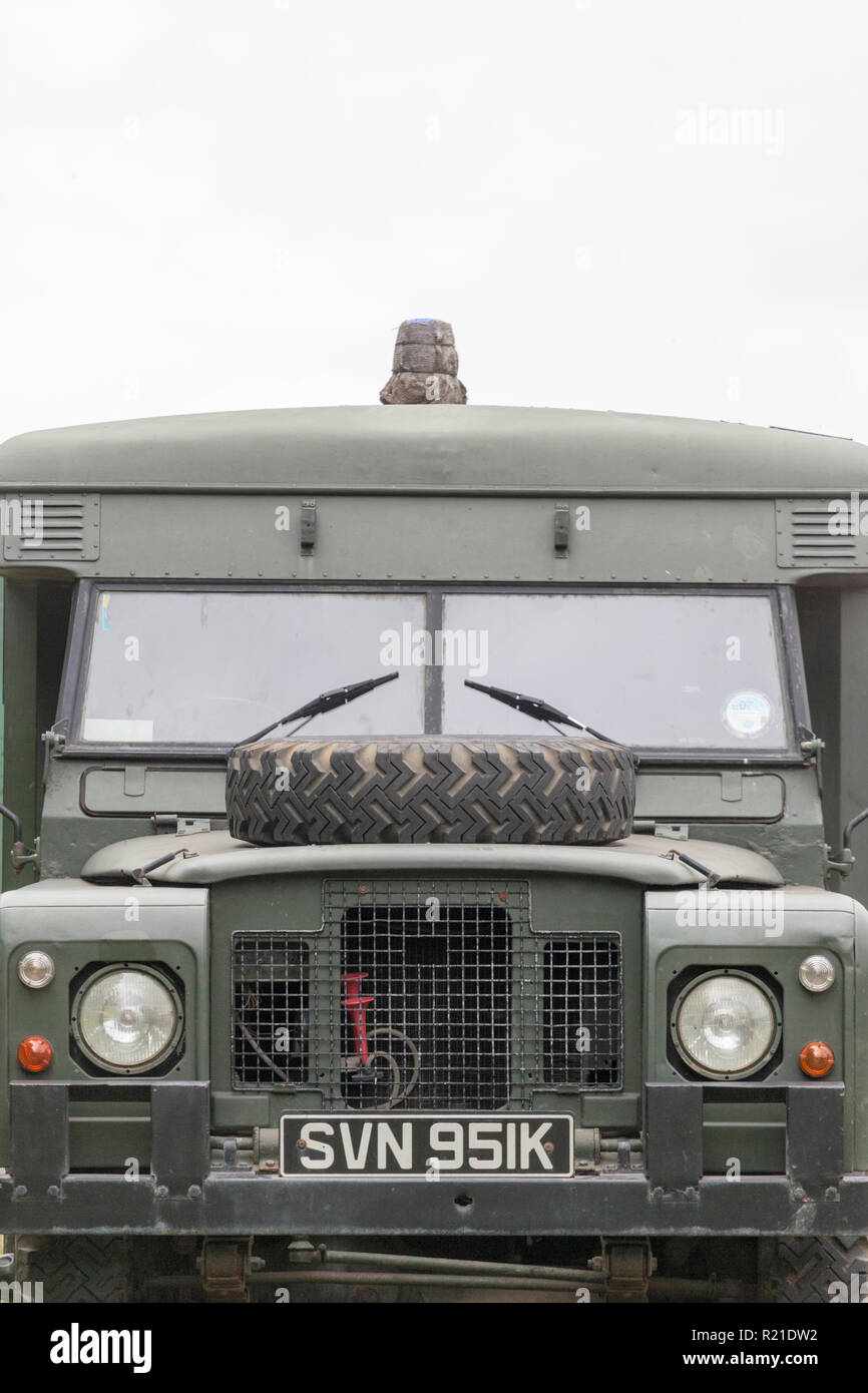 Ein 1972 British Army Land Rover Serie III battlefield Krankenwagen an