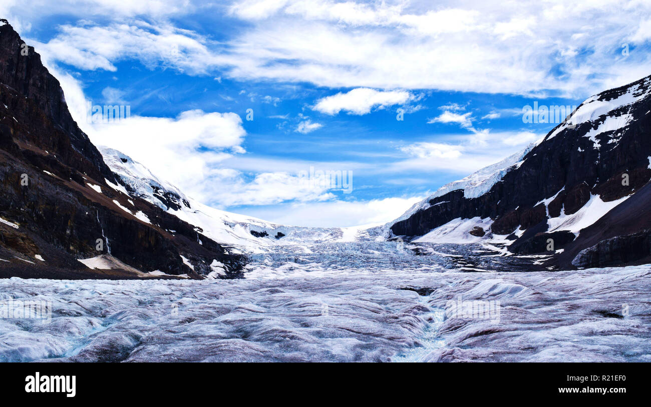 Columbia Ice Felder in den Bergen von Alberta Stockfoto