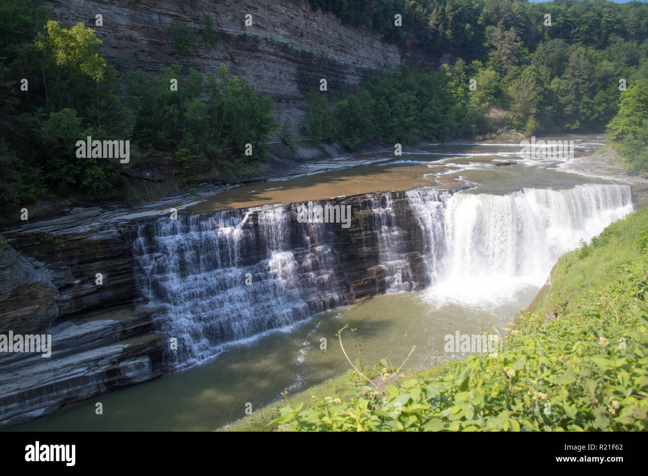 Wasser fällt in Letchworth State Park in New York Stockfoto