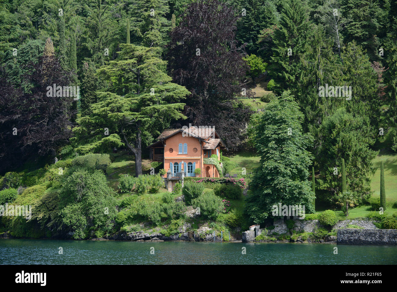 Villa am Comer See in der Nähe von Sant'Abbondio Stockfoto