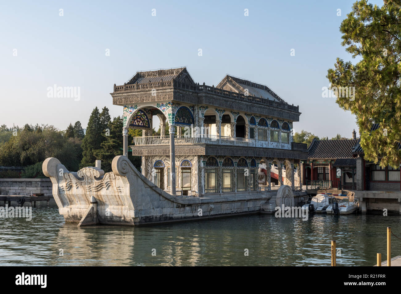Das marmorschiff im Summer Palace außerhalb von Peking, China Stockfoto