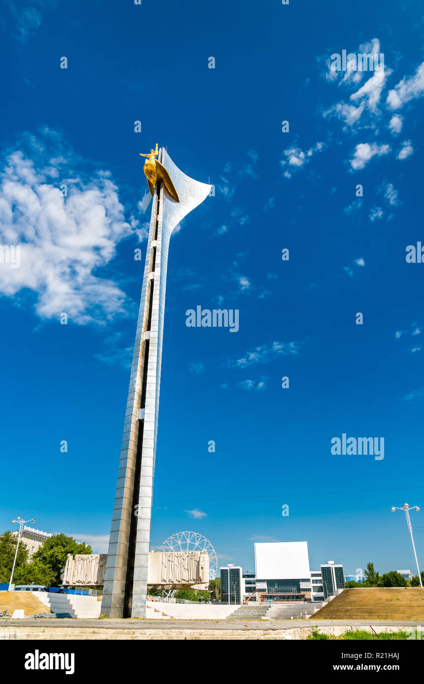 Memorial Stele die Befreier von Rostow-am-Don von den Nazis, Russland Stockfoto