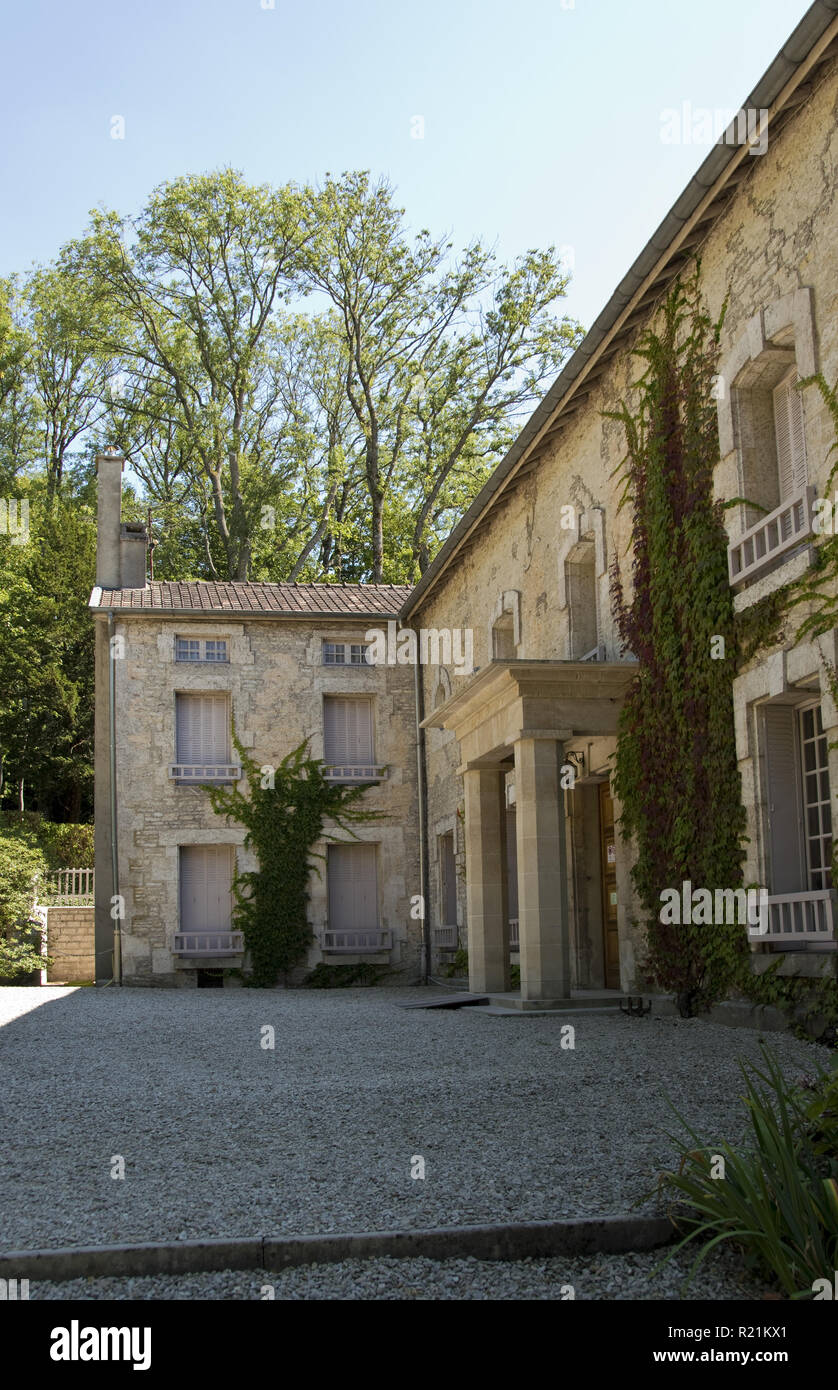 La Boisserie war die Heimat des französischen Präsidenten und General Charles de Gaulle in Vitry-le-François, Haute-Marne, Frankreich. Stockfoto