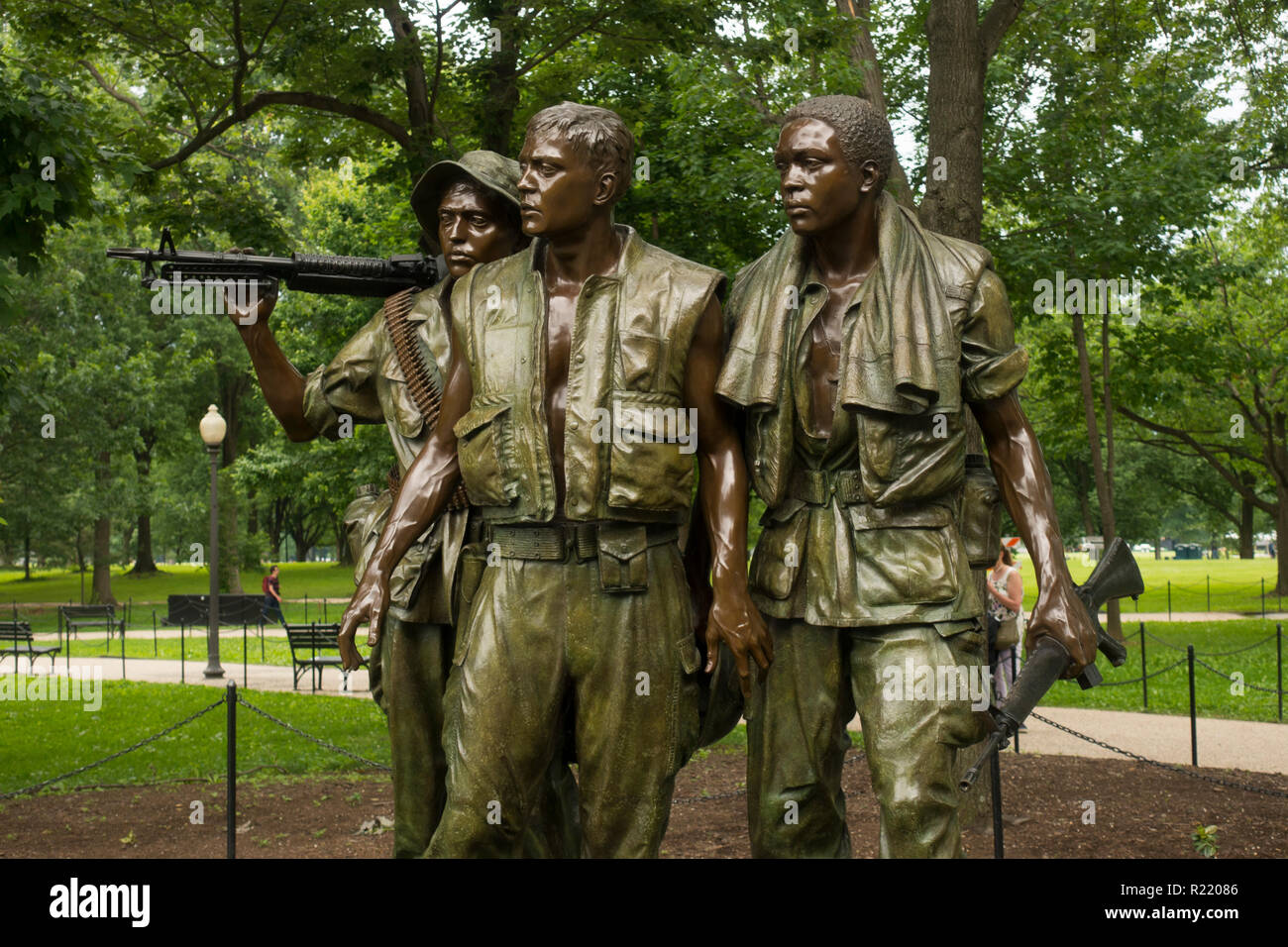 Vietnam Veterans Memorial Soldaten Washington DC Stockfoto