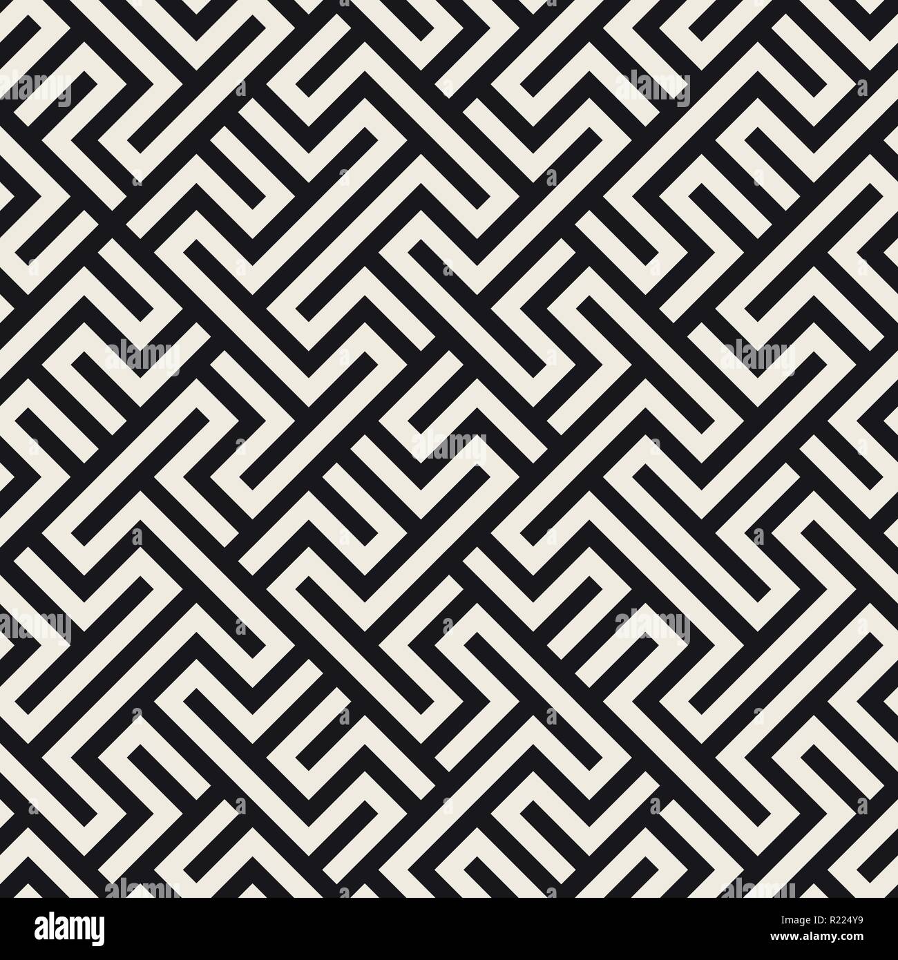 Vektor nahtlose Muster. Moderne, elegante abstrakte Textur. Wiederkehrende geometrische Fliesen Stock Vektor