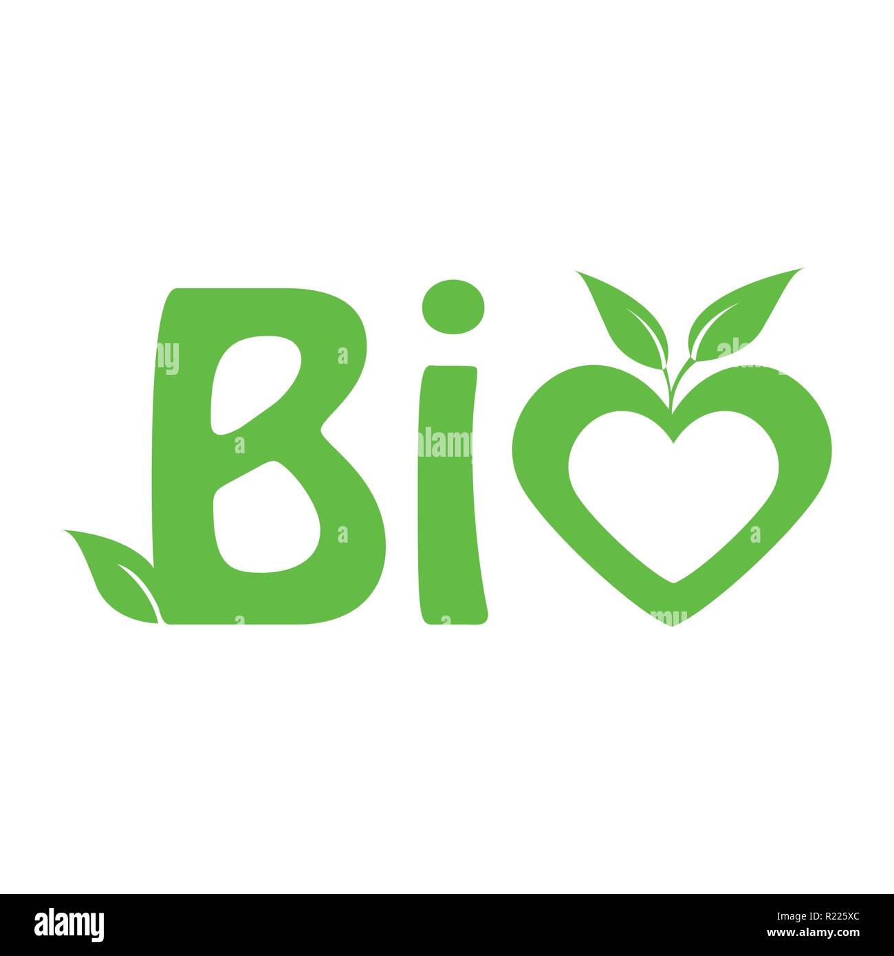 Grün bio Symbol für gesundes Essen Vektor-illustration EPS 10. Stock Vektor