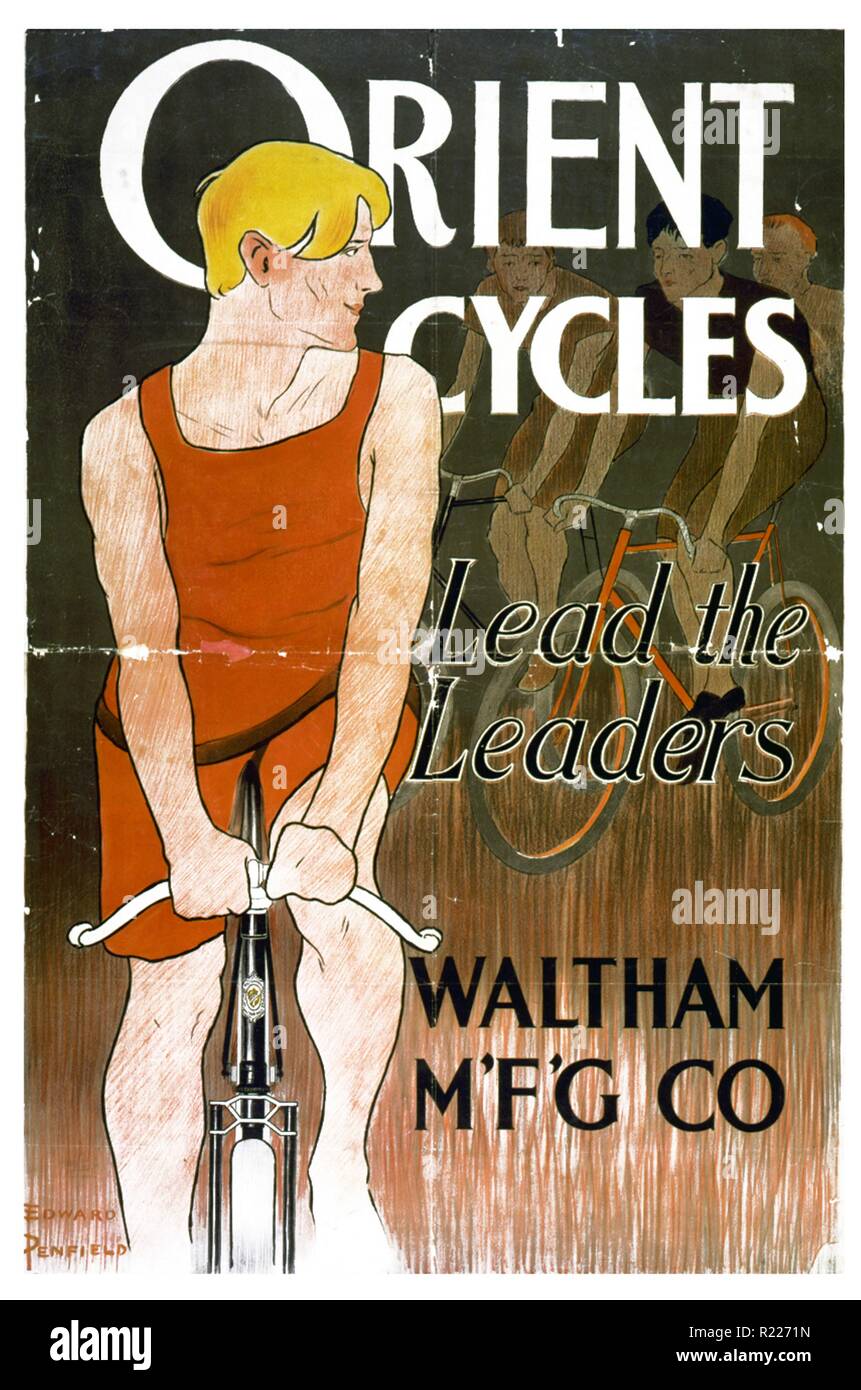 Orient Zyklen führen die Staats-und Regierungschefs. Waltham M'f 'g' Co. von Edward Penfield. 1866-1925, Künstler 1890 Stockfoto