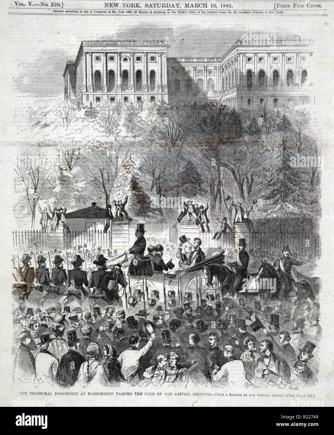 Porträt Abraham Lincolns Einweihung, März 1861 Stockfoto