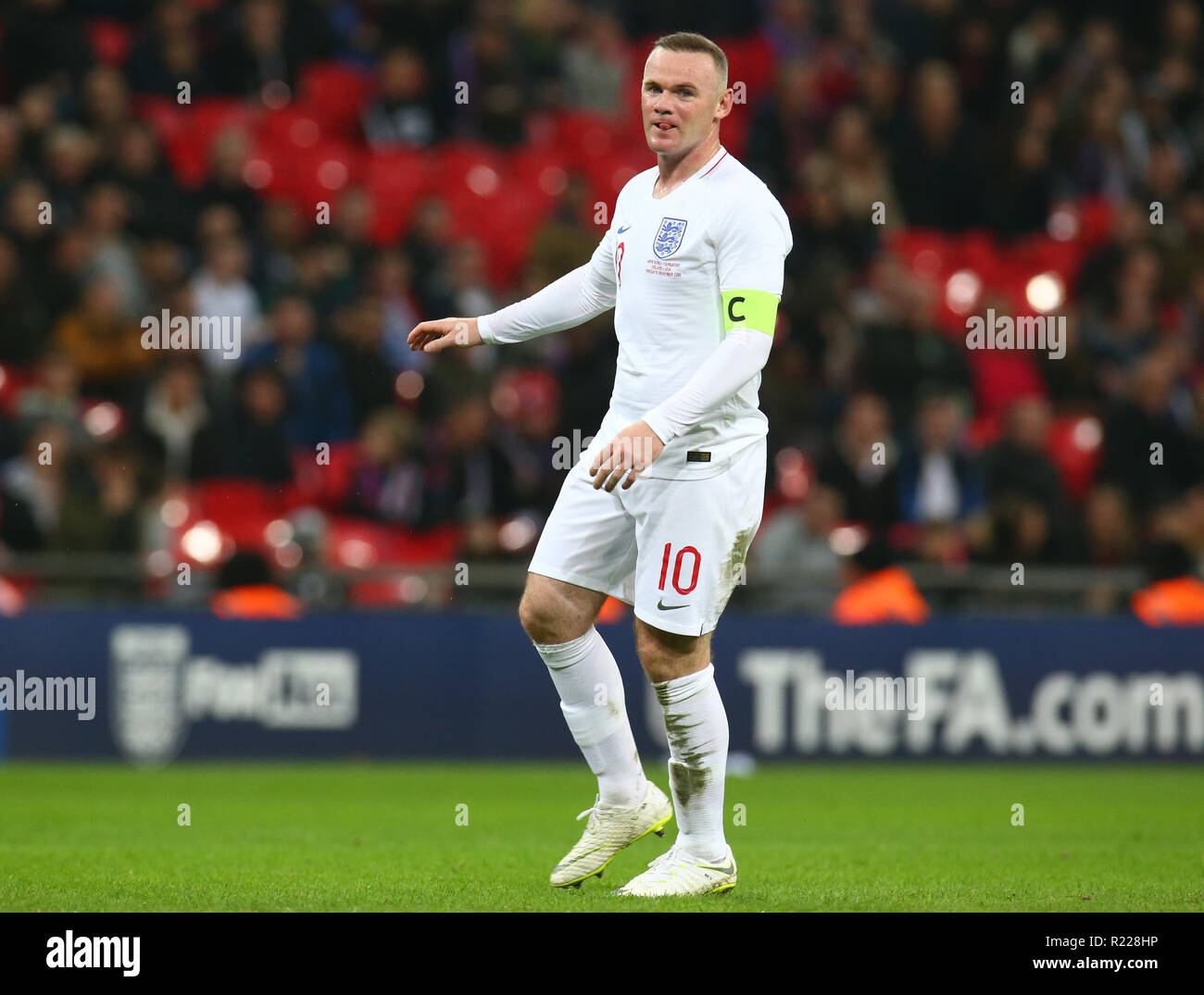 London, Großbritannien. 15. November 2018. Wayne Rooney England während der freundlich Fußballspiel zwischen England und USA im Wembley Stadion in London, England, am 15. November 2018. Kredit Aktion Foto Sport Foto Credit: Action Sport / alamy Leben Nachrichten Stockfoto