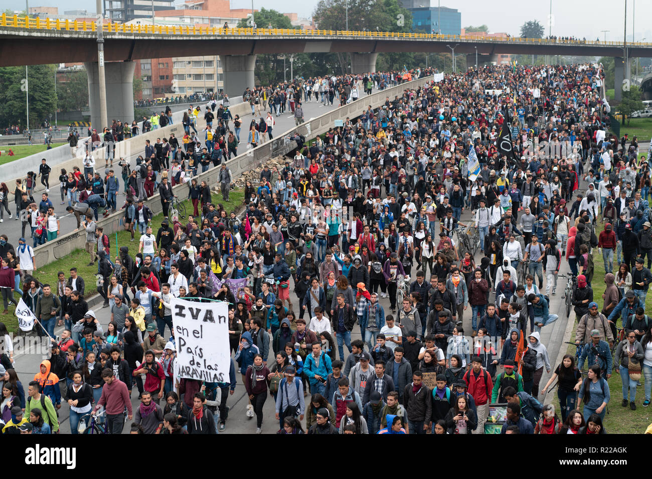 Studenten protestieren Regierung Haushaltspolitik Stockfoto