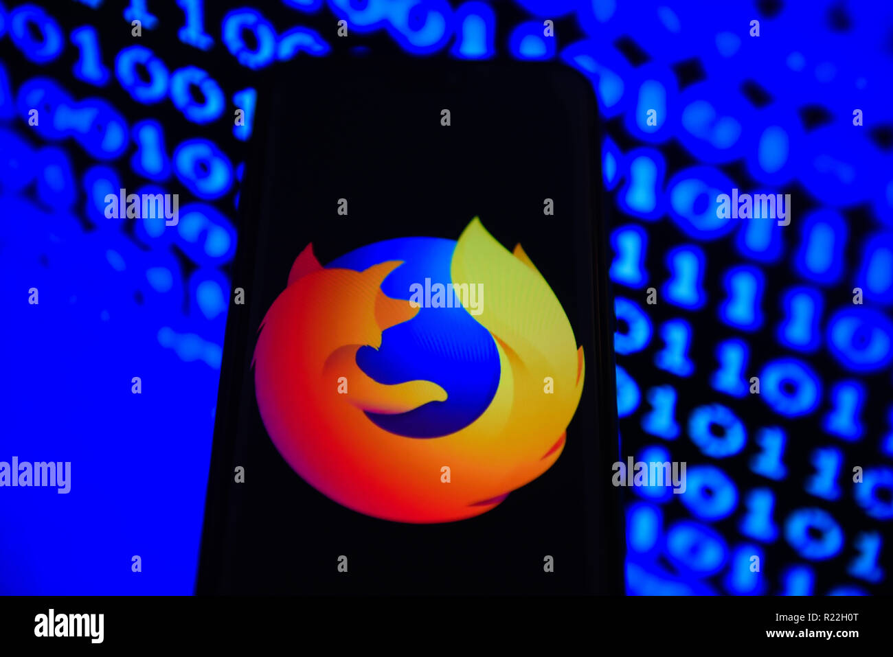 Krakau, Polen. 16 Nov, 2018. Mozilla Fire Fox Logo ist auf ein Android Mobiltelefon gesehen. Credit: Omar Marques/SOPA Images/ZUMA Draht/Alamy leben Nachrichten Stockfoto