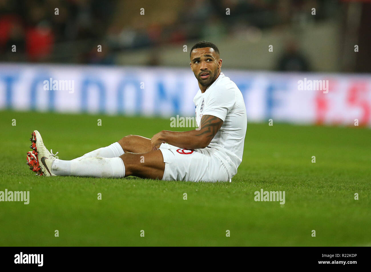 London, Großbritannien. 15. Nov 2018. Callum Wilson aus England. Internationaler Fußball-Freundschaftsspiel, England V USA im Wembley Stadion in London am Donnerstag, den 15. November 2018. Bitte beachten Sie die Bilder sind nur für den redaktionellen Gebrauch bestimmt. pic von Andrew Obstgarten/Andrew Orchard sport Fotografie/Alamy leben Nachrichten Stockfoto