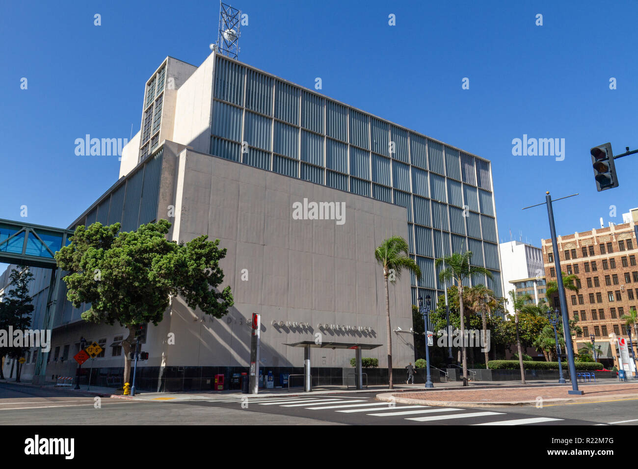 Die San Diego County Courthouse Gebäude in der Innenstadt von San Diego, Kalifornien, USA. Stockfoto