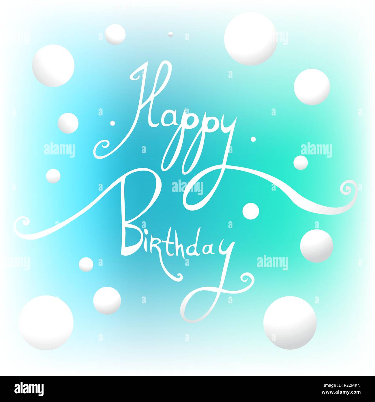 Happy birthday hand Text zeichnen. Stock Vektor