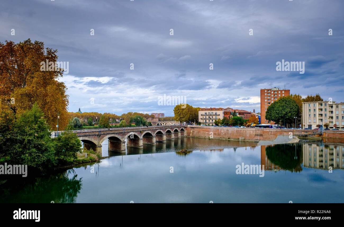 Die Garonne in Toulouse, Frankreich Stockfoto