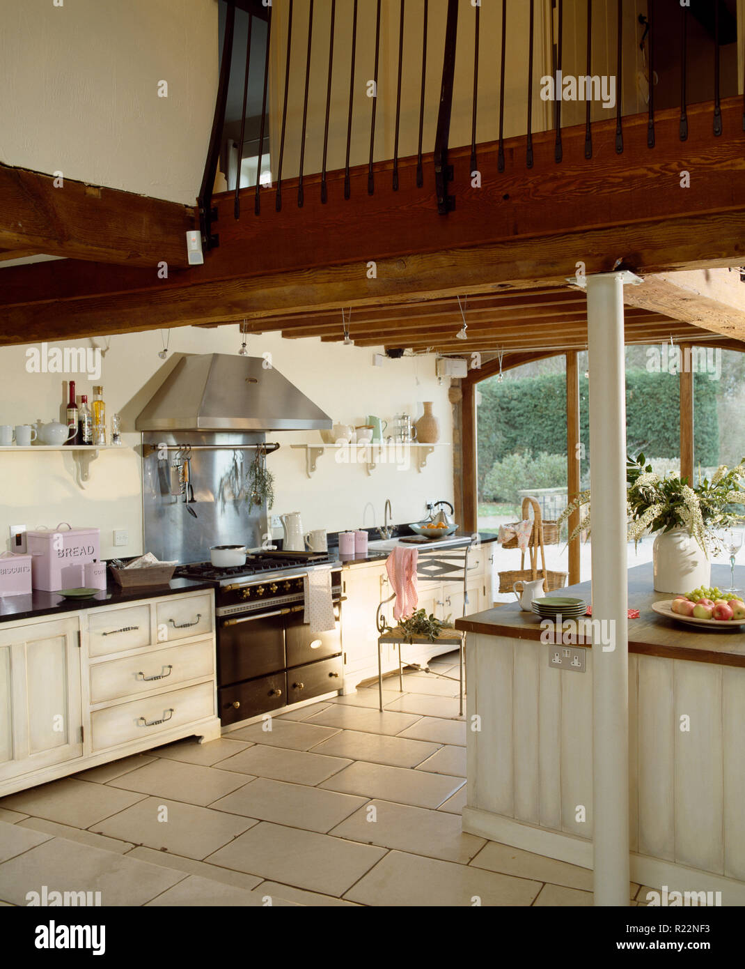 Bereich Ofen in der Scheune Küche Stockfoto