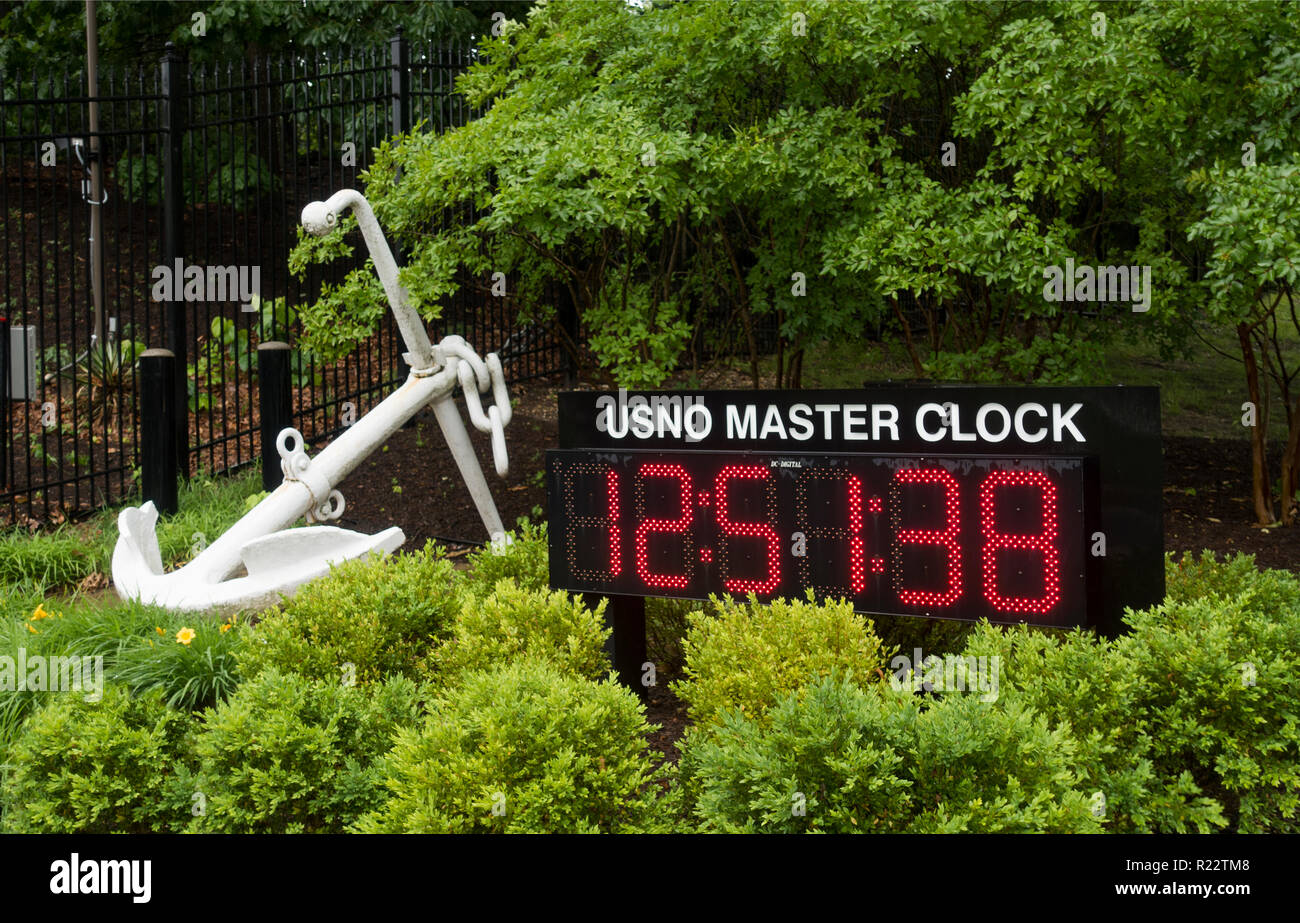 U.S. Naval Observatory Master Clock Washington DC Stockfoto