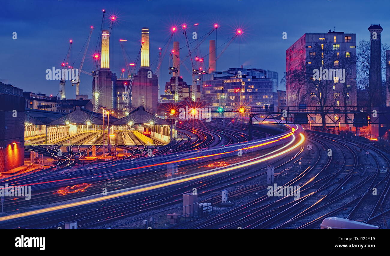 Bahnhof London battersea Power Station Stockfoto