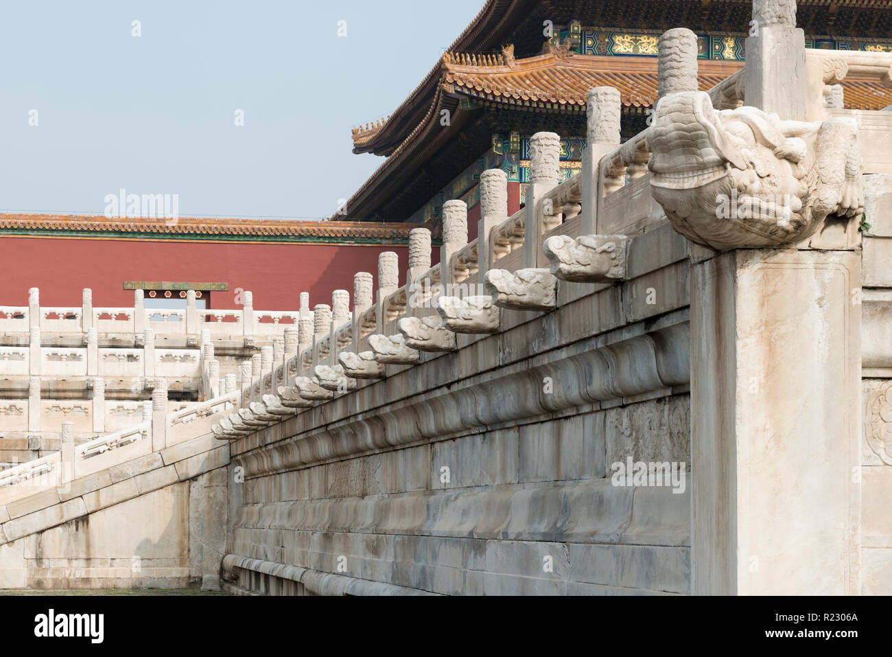 Kanalisation in der Verbotenen Stadt in Peking, China. Stockfoto