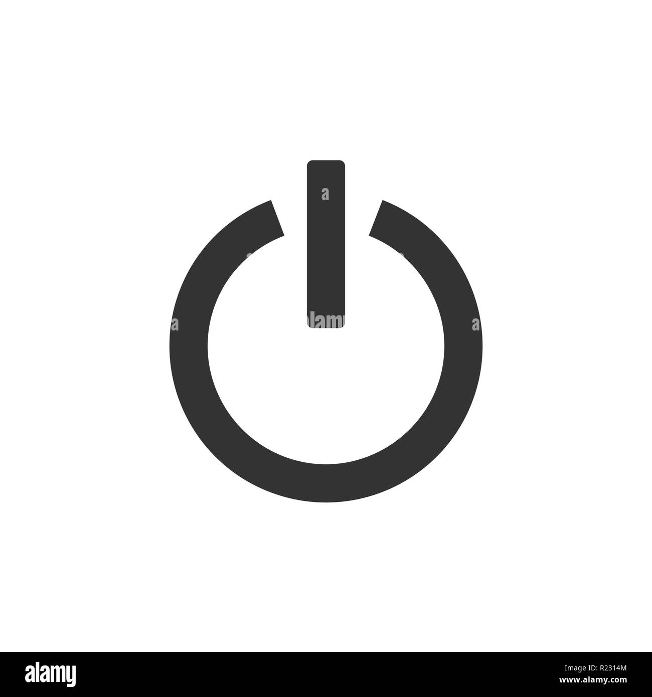 Shutdown Icon, Symbol, auf Abmelden. Vector Illustration Flach Stock Vektor
