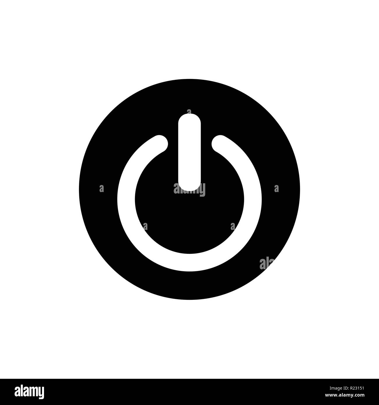 Shutdown Icon, Symbol, auf Abmelden. Vector Illustration Flach Stock Vektor