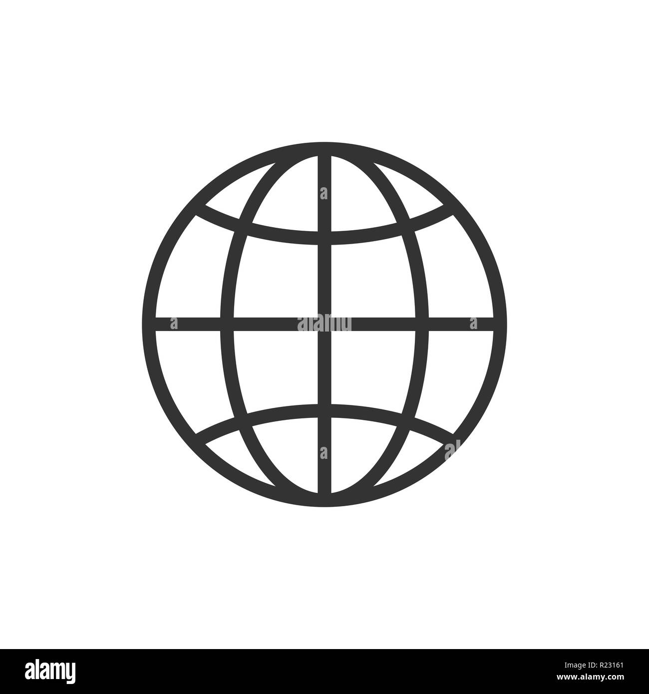 Globus, globale Ikone. Vector Illustration flach Stock Vektor