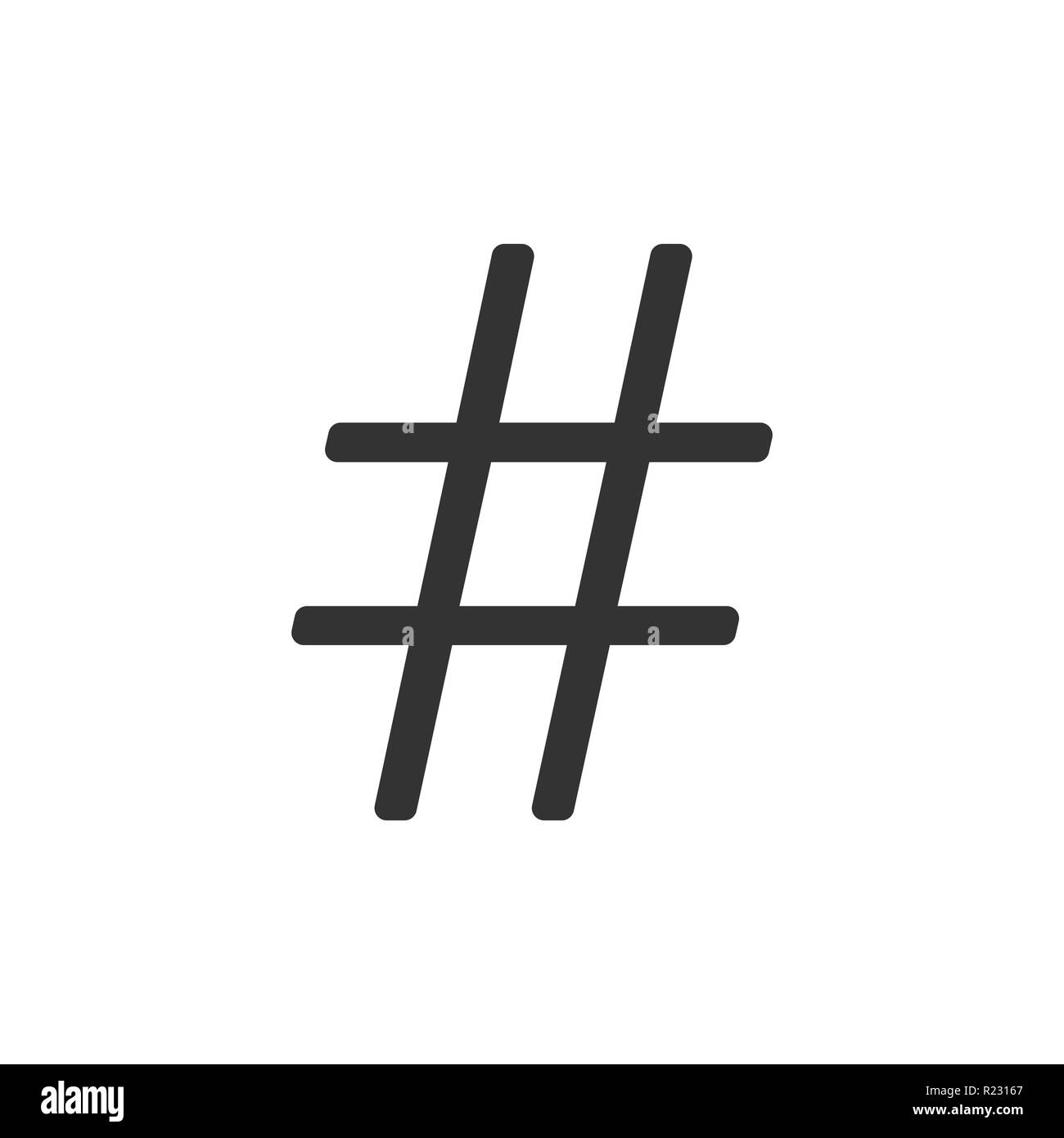 Hashtag Symbol. Social Media unterzeichnen. Vector Illustration flach Stock Vektor