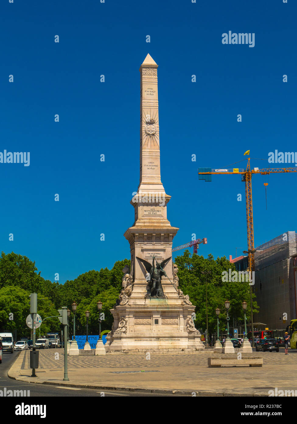 Denkmal für die Restauratoren (Monumento aos Restauradores), Lissabon, Portugal, Europa Stockfoto