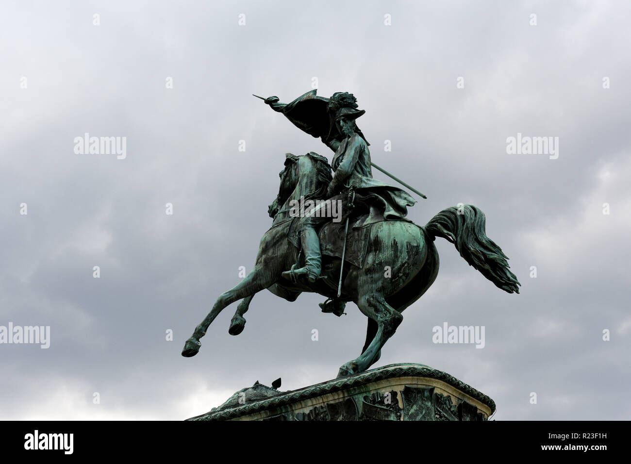 Statue von Erzherzog Karl am Heldenplatz Wien, Österreich Stockfoto