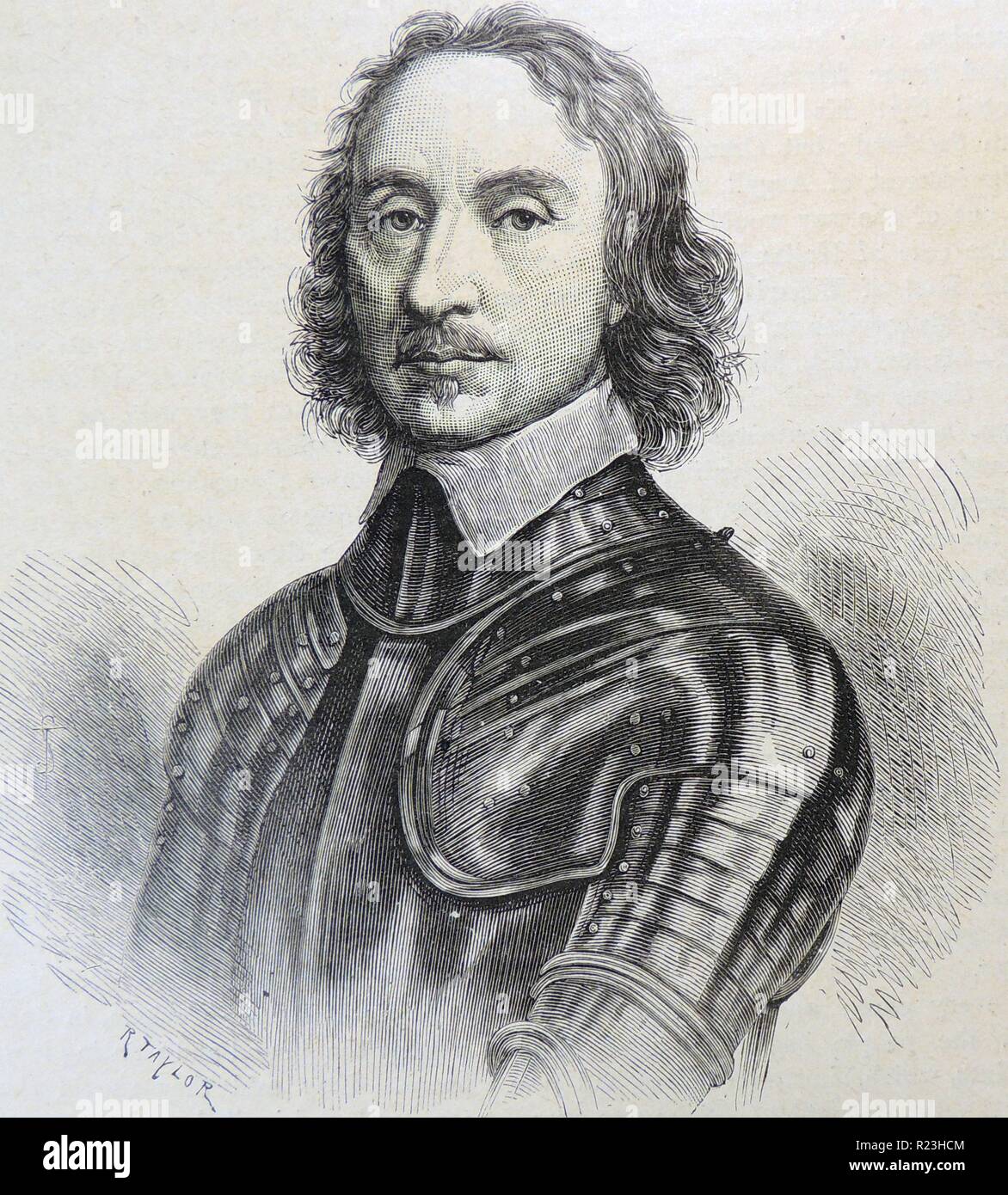 Oliver Cromwell (1599-1658) englischer Soldat und Staatsmann. Lord Protector 1653-1658. Stockfoto