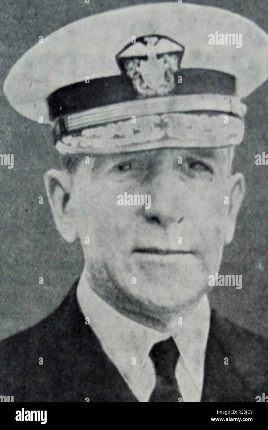 Fotografieren von Yates Stirling, Jr. (1872-1948) zum Konteradmiral in der United States Navy. Datierte 1939 Stockfoto