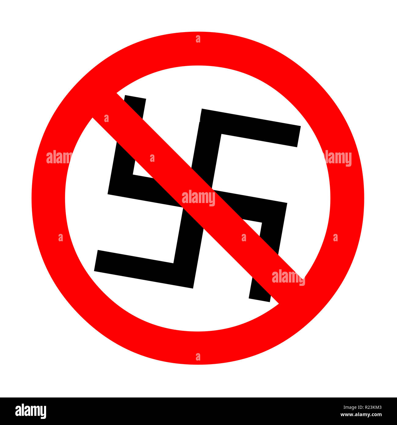 Keinen Nazismus Symbol Stockfoto