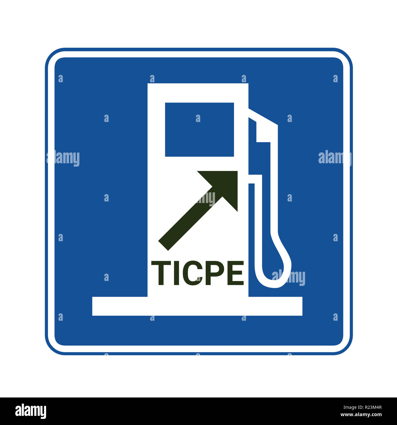 Inländischen Verbrauch Steuern auf Energie Produkte Symbol namens TICPE in französischer Sprache Stockfoto