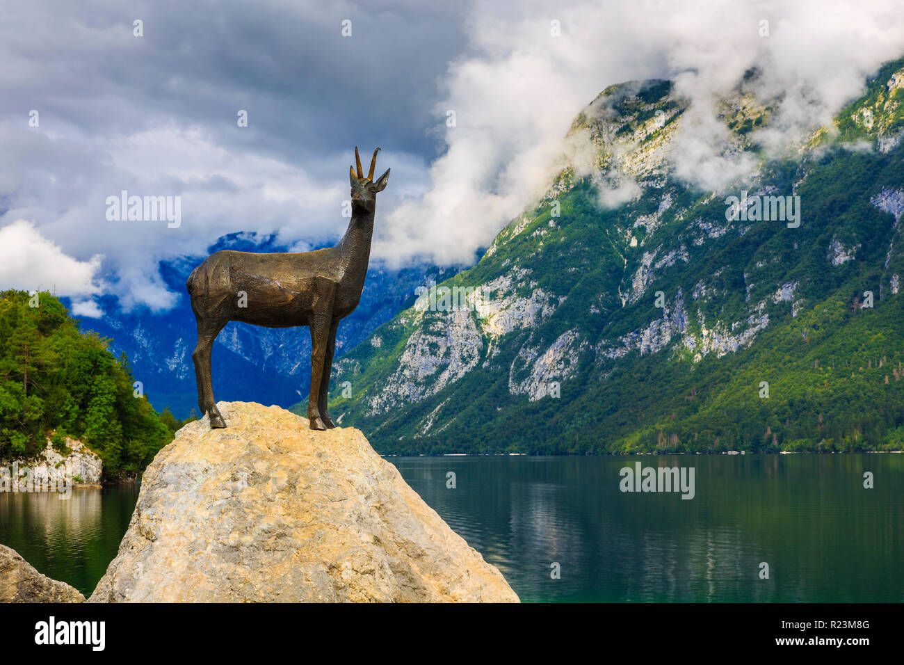 Chamois Statue. Stockfoto