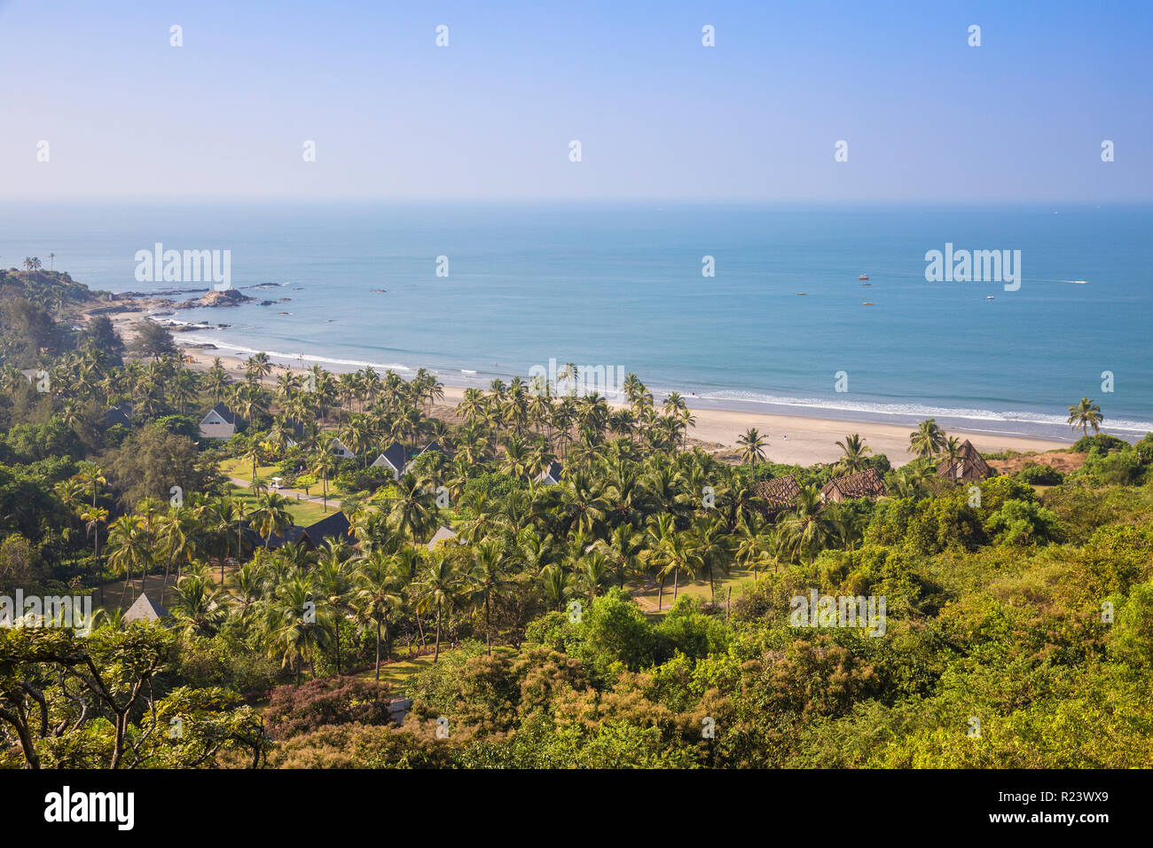 Ansicht der Vagator Beach, Goa, Indien, Asien Stockfoto