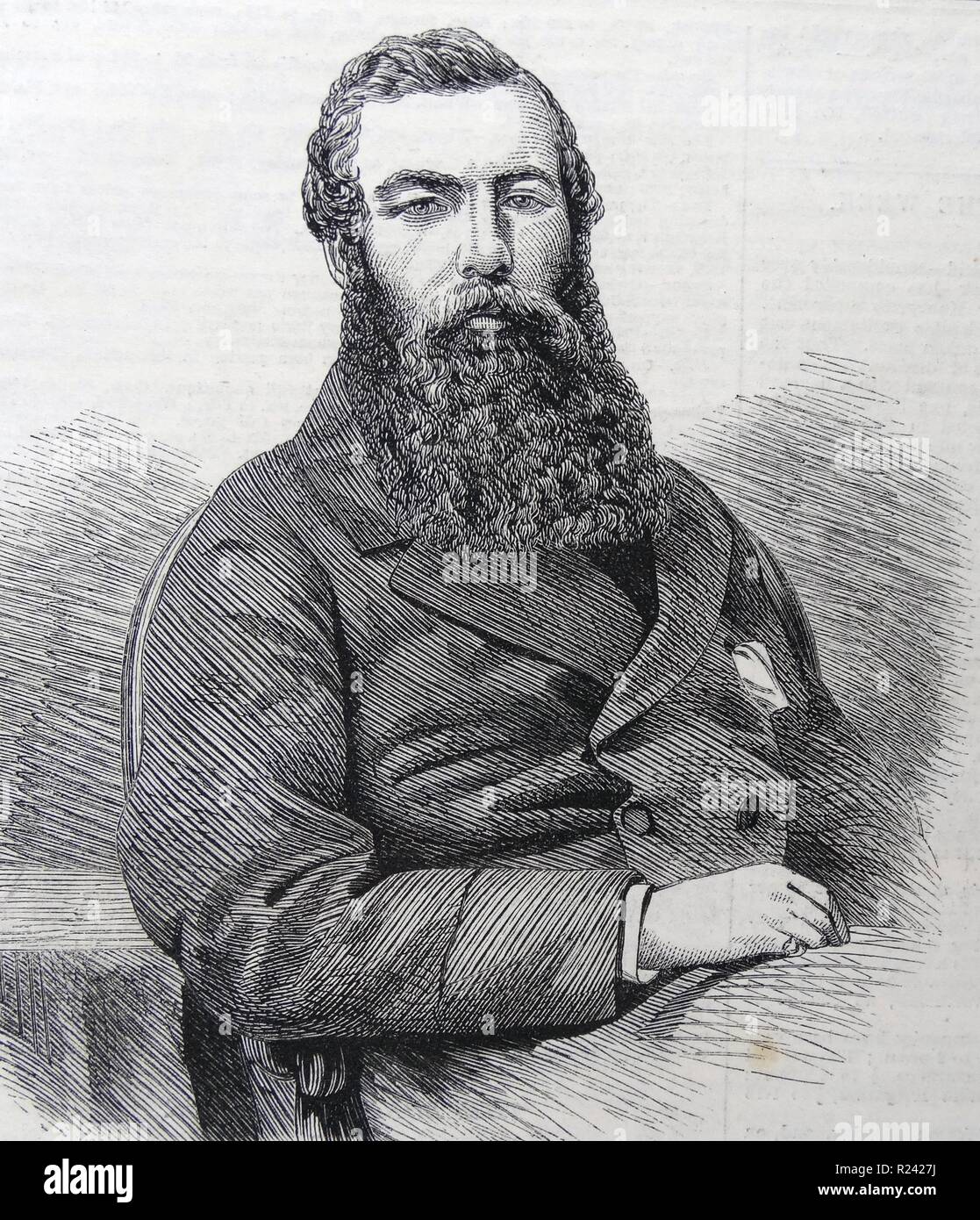 Kupferstich von J. W. Malcolm, Esq. M.P. für Boston. Vom 1860 Stockfoto