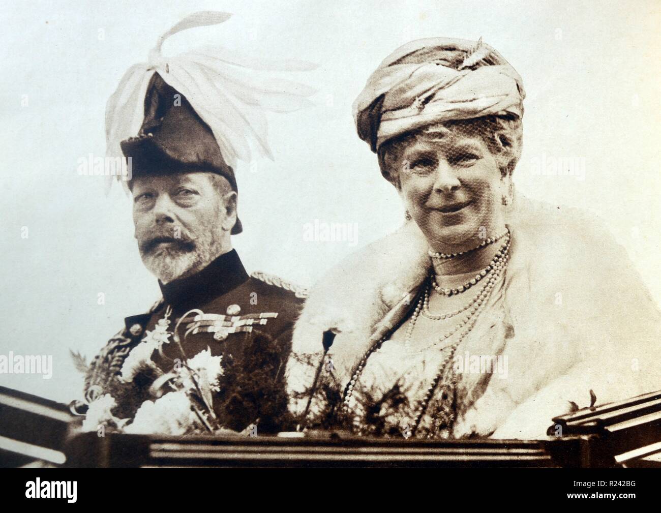 König Georg v. und Königin Mary von Großbritannien 1934 Stockfoto