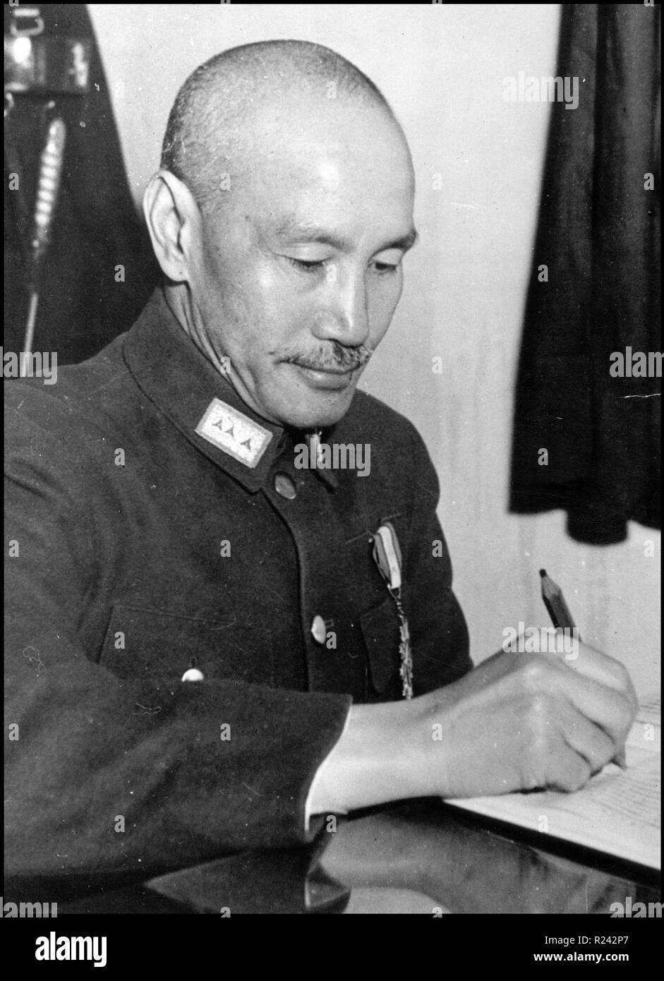 Chiang Kai-shek (Oktober 31, 1887 - April 5, 1975) die chinesischen politischen und militärischen Führer, der als Führer der Republik China zwischen 1928 und 1975 diente. Stockfoto