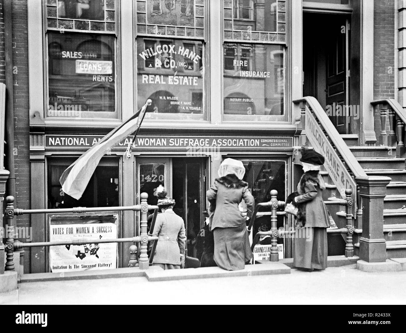 Hauptquartier der amerikanischen National Woman Suffrage Organisation, 1913 Stockfoto
