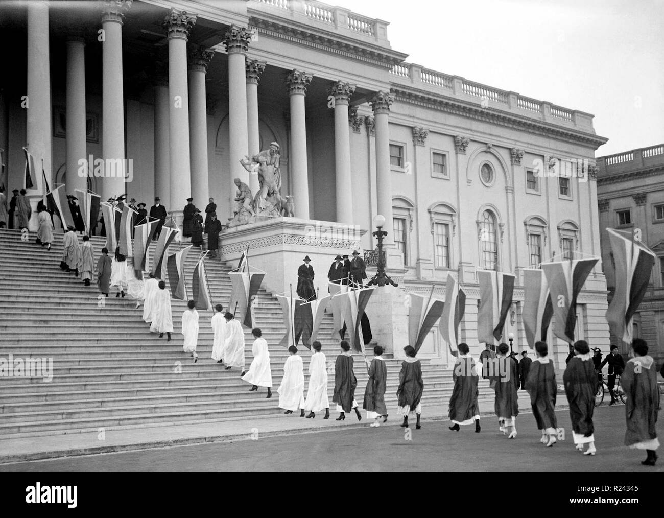 Frau Wahlrecht Protest gegen den US-Kongress am Kapitol, Washington DC 1917 Stockfoto