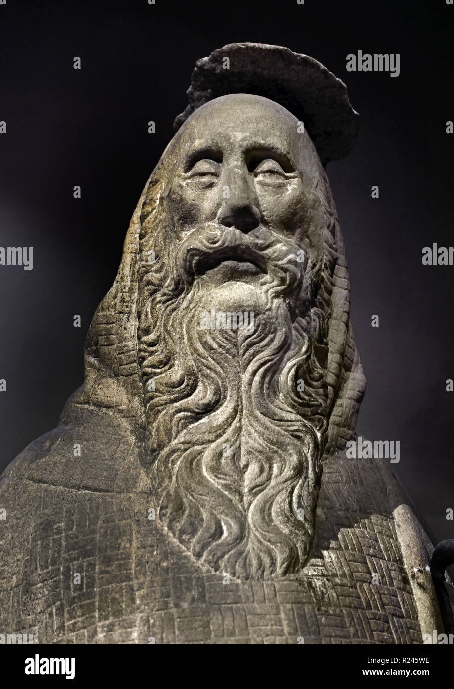 Der hl. Paulus, dem Einsiedler (Mailänder Bildhauer) aus dem 15. Jahrhundert Museum - der Mailänder Dom (Duomo di Milano) Italien, Italienisch. Stockfoto